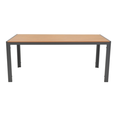 Τραπέζι Nares pakoworld αλουμίνιο ανθρακί-plywood φυσικό 180x90x72.5εκ Τραπέζι Nares pakoworld αλουμίνιο ανθρακί-plywood φυσικό 180x90x72.5εκ