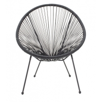 Πολυθρόνα κήπου Acapulco pakoworld μαύρο μέταλλο-pe μαύρο 71x76x85εκ Πολυθρόνα κήπου Acapulco pakoworld μαύρο μέταλλο-pe μαύρο 71x76x85εκ