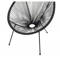 Πολυθρόνα κήπου Acapulco pakoworld μαύρο μέταλλο-pe μαύρο 71x76x85εκ Πολυθρόνα κήπου Acapulco pakoworld μαύρο μέταλλο-pe μαύρο 71x76x85εκ