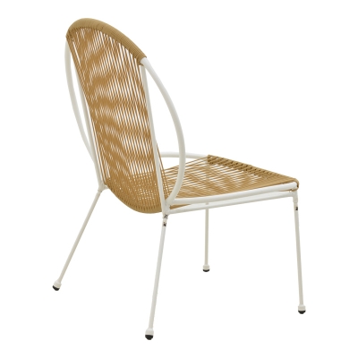 Καρέκλα Dapper pakoworld λευκό μέταλλο-pe φυσικό 64.5x71x92.5εκ Καρέκλα Dapper pakoworld λευκό μέταλλο-pe φυσικό 64.5x71x92.5εκ