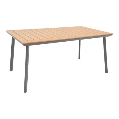 Τραπέζι Griffith pakoworld ανθρακί αλουμίνιο και plywood σε φυσική απόχρωση 160x90x74εκ Τραπέζι Griffith pakoworld ανθρακί αλουμίνιο και plywood σε φυσική απόχρωση 160x90x74εκ