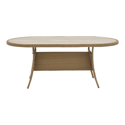 Τραπέζι Keir pakoworld rattan-αλουμίνιο καφέ 180x90x72εκ Τραπέζι Keir pakoworld rattan-αλουμίνιο καφέ 180x90x72εκ