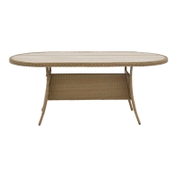 Tραπεζαρία Hadrian-Keir pakoworld σετ 7τεμ καφέ rattan-μπεζ textilene-καφέ αλουμίνιο 180x90x72εκ Tραπεζαρία Hadrian-Keir pakoworld σετ 7τεμ καφέ rattan-μπεζ textilene-καφέ αλουμίνιο 180x90x72εκ