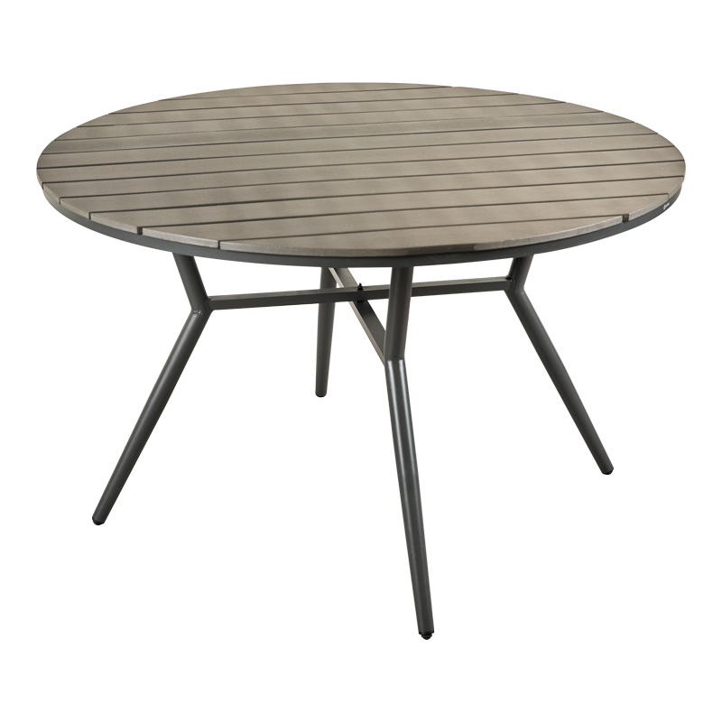 Τραπεζαρία Appa-Moly σετ 5τεμ pakoworld αλουμίνιο και plywood σε ανθρακί απόχρωση Φ120x74εκ Τραπεζαρία Appa-Moly σετ 5τεμ pakoworld αλουμίνιο και plywood σε ανθρακί απόχρωση Φ120x74εκ