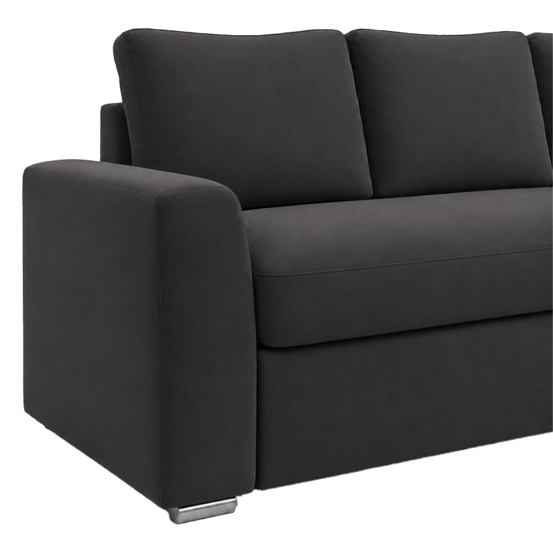 Γωνιακός καναπές κρεβάτι Belle pakoworld αναστρέψιμος ανθρακί ύφασμα 236x164x88εκ Γωνιακός καναπές κρεβάτι Belle pakoworld αναστρέψιμος ανθρακί ύφασμα 236x164x88εκ