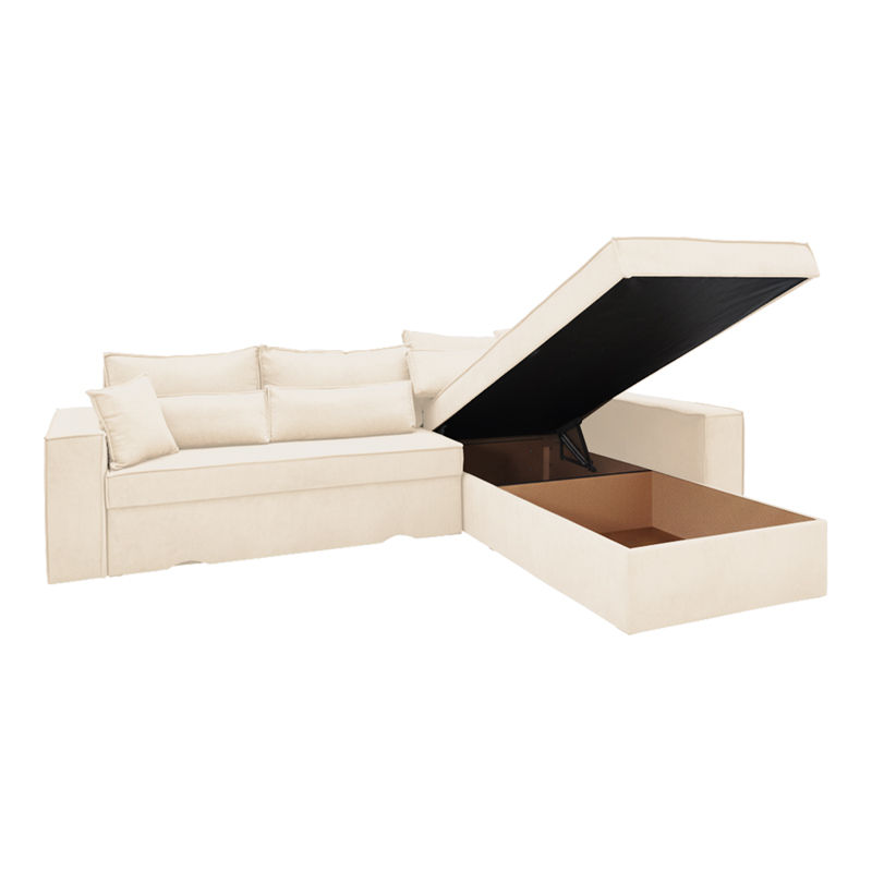 Γωνιακός καναπές-κρεβάτι αναστρέψιμος Venzie pakoworld ύφασμα σε μπεζ απόχρωση 283x214x83εκ Γωνιακός καναπές-κρεβάτι αναστρέψιμος Venzie pakoworld ύφασμα σε μπεζ απόχρωση 283x214x83εκ