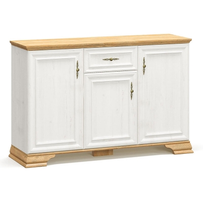Μπουφές Jaden pakoworld golden oak-λευκό antique 137,5x39x88,5εκ Μπουφές Jaden pakoworld golden oak-λευκό antique 137,5x39x88,5εκ