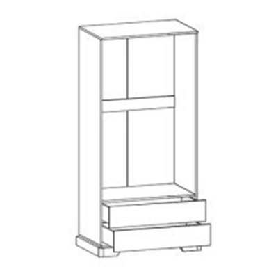 Ντουλάπα Jaden pakoworld δίφυλλη golden oak-λευκό antique 101x62x197,5εκ Ντουλάπα Jaden pakoworld δίφυλλη golden oak-λευκό antique 101x62x197,5εκ