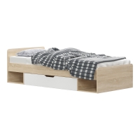 Κρεβάτι με συρτάρι Letto pakoworld σε oak - λευκό απόχρωση 90x200εκ Κρεβάτι με συρτάρι Letto pakoworld σε oak - λευκό απόχρωση 90x200εκ