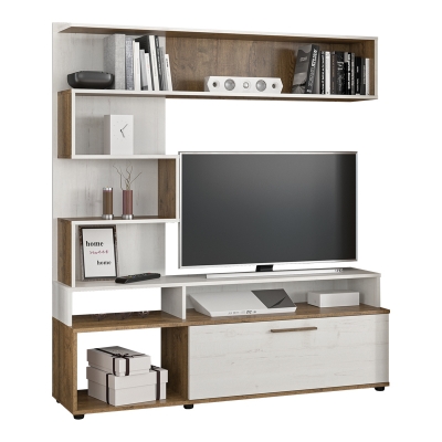 Σύνθετο σαλονιού Jasper pakoworld καρυδί-αντικέ λευκό 151.5x37.5x169.5εκ Σύνθετο σαλονιού Jasper pakoworld καρυδί-αντικέ λευκό 151.5x37.5x169.5εκ