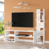 Σύνθετο σαλονιού Perla pakoworld σε λευκή απόχρωση 120x29.5x41,8εκ Σύνθετο σαλονιού Perla pakoworld σε λευκή απόχρωση 120x29.5x41,8εκ