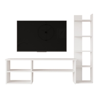 Σύνθετο σαλονιού Perla pakoworld σε λευκή απόχρωση 120x29.5x41,8εκ Σύνθετο σαλονιού Perla pakoworld σε λευκή απόχρωση 120x29.5x41,8εκ