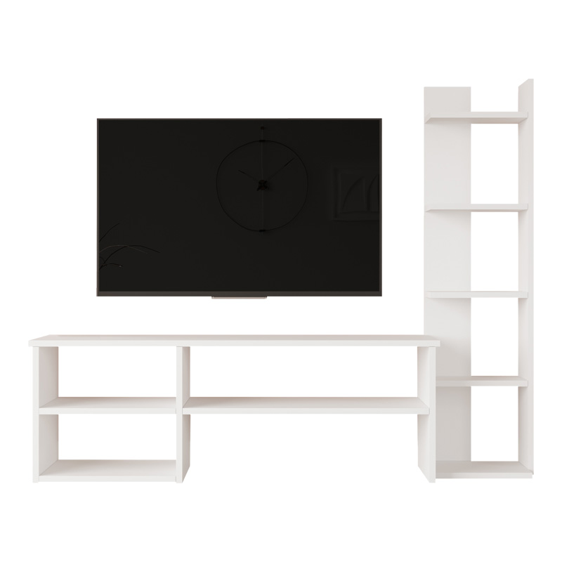 Σύνθετο σαλονιού Perla pakoworld σε λευκή απόχρωση 120x29.5x41,8εκ Σύνθετο σαλονιού Perla pakoworld σε λευκή απόχρωση 120x29.5x41,8εκ