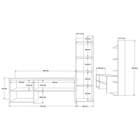 Σύνθετο σαλονιού Perla pakoworld σε λευκή απόχρωση 120x29.5x41,8εκ Σύνθετο σαλονιού Perla pakoworld σε λευκή απόχρωση 120x29.5x41,8εκ