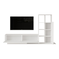Σύνθετο σαλονιού Damon pakoworld σε λευκή απόχρωση 140x29.5x39.5εκ Σύνθετο σαλονιού Damon pakoworld σε λευκή απόχρωση 140x29.5x39.5εκ