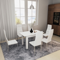 Τραπέζι Quiin pakoworld επεκτεινόμενο λευκό 120-174x70x73.5εκ Τραπέζι Quiin pakoworld επεκτεινόμενο λευκό 120-174x70x73.5εκ