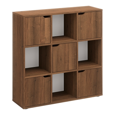 Βιβλιοθήκη Bookel pakoworld σε καρυδί απόχρωση 88.5x27.5x89.3εκ Βιβλιοθήκη Bookel pakoworld σε καρυδί απόχρωση 88.5x27.5x89.3εκ