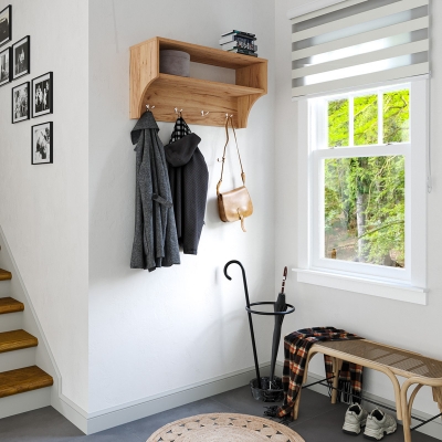 Κρεμάστρα Crosta pakoworld σε oak απόχρωση 80x28x40εκ Κρεμάστρα Crosta pakoworld σε oak απόχρωση 80x28x40εκ