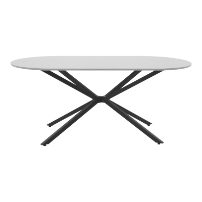 Τραπέζι Lerdion pakoworld γκρι mdf-μαύρο μέταλλο 180x90x75εκ Τραπέζι Lerdion pakoworld γκρι mdf-μαύρο μέταλλο 180x90x75εκ