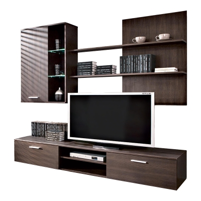 Σύνθετο σαλονιού Salome pakoworld LED wenge 200x41x190εκ Σύνθετο σαλονιού Salome pakoworld LED wenge 200x41x190εκ