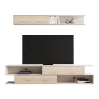 Σύνθετο σαλονιού Brick pakoworld σε sonoma oak-κρεμ απόχρωση 240x40x50.4εκ Σύνθετο σαλονιού Brick pakoworld σε sonoma oak-κρεμ απόχρωση 240x40x50.4εκ