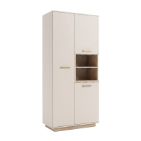 Ντουλάπα στήλη Norda pakoworld κρεμ με oak 199,5x40x80εκ Ντουλάπα στήλη Norda pakoworld κρεμ με oak 199,5x40x80εκ