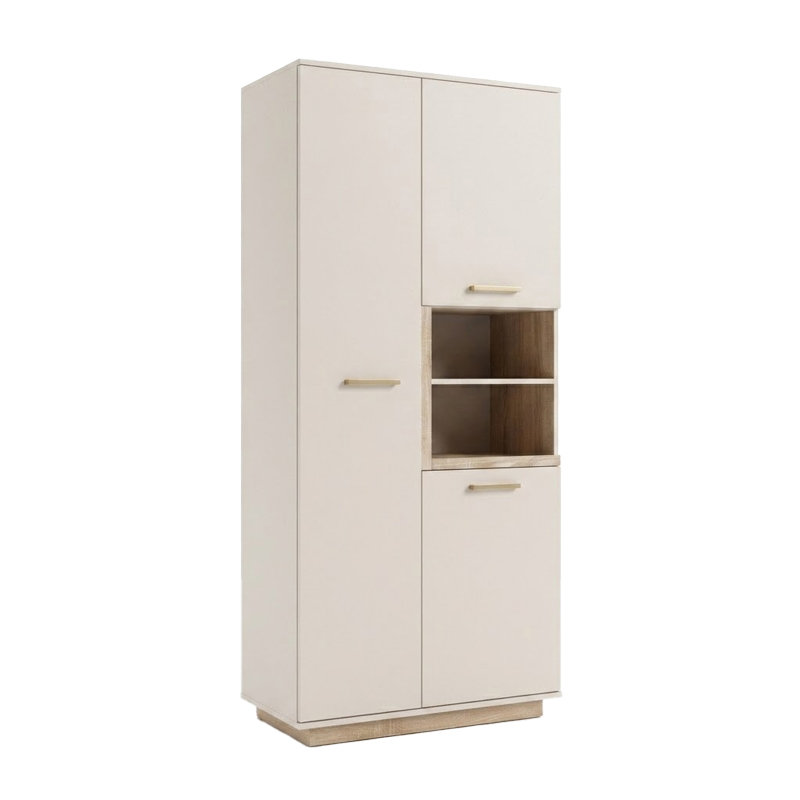 Ντουλάπα στήλη Norda pakoworld κρεμ με oak 199,5x40x80εκ Ντουλάπα στήλη Norda pakoworld κρεμ με oak 199,5x40x80εκ