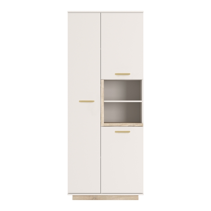 Ντουλάπα στήλη Norda pakoworld κρεμ με oak 199,5x40x80εκ Ντουλάπα στήλη Norda pakoworld κρεμ με oak 199,5x40x80εκ