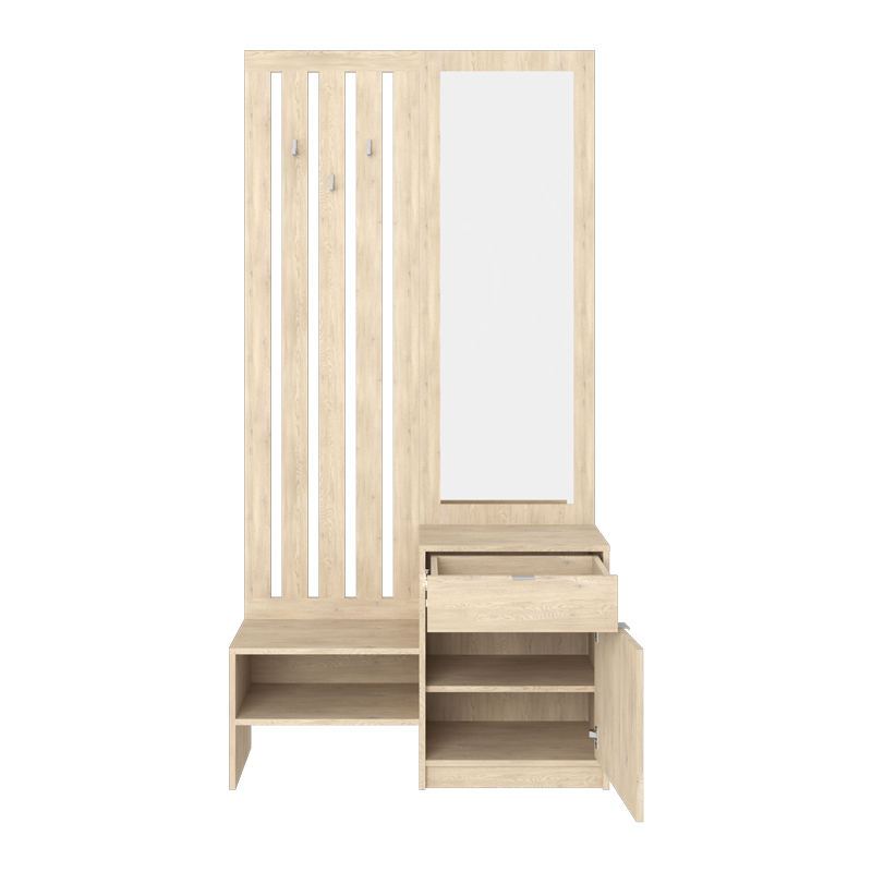 Έπιπλο εισόδου με καθρέπτη Citra pakoworld sonoma 100x34.3x199.5εκ Έπιπλο εισόδου με καθρέπτη Citra pakoworld sonoma 100x34.3x199.5εκ