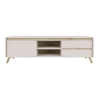 Έπιπλο τηλεόρασης Belka pakoworld κρεμ με oak 155x45x53,6εκ Έπιπλο τηλεόρασης Belka pakoworld κρεμ με oak 155x45x53,6εκ