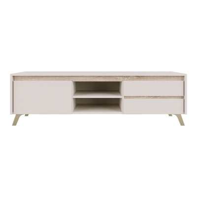 Έπιπλο τηλεόρασης Belka pakoworld κρεμ με oak 155x45x53,6εκ
