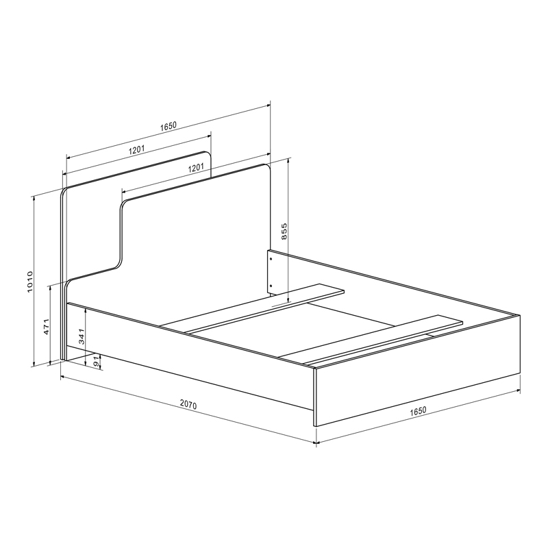 Κρεβάτι διπλό Lucabel pakoworld κρεμ 160x200εκ Κρεβάτι διπλό Lucabel pakoworld κρεμ 160x200εκ