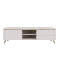 Σύνθετο σαλονιού Belka pakoworld κρεμ με oak 210,6x45x152,6εκ