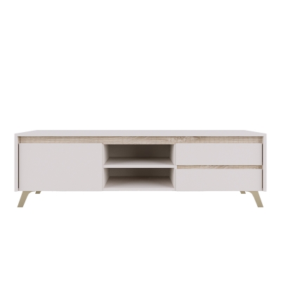 Σύνθετο σαλονιού Belka pakoworld κρεμ με oak 210,6x45x152,6εκ