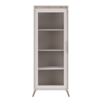 Σύνθετο σαλονιού Belka pakoworld κρεμ με oak 210,6x45x152,6εκ