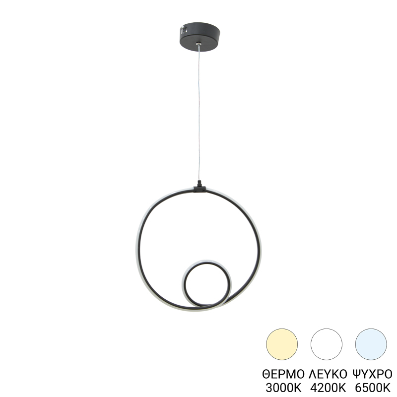 Φωτιστικό οροφής Lavani pakoworld LED μαύρο μέταλλο 15x18x70εκ Φωτιστικό οροφής Lavani pakoworld LED μαύρο μέταλλο 15x18x70εκ