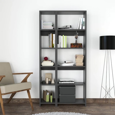 Βιβλιοθήκη Alkathi pakoworld σε ανθρακί απόχρωση 77x22x160εκ Βιβλιοθήκη Alkathi pakoworld σε ανθρακί απόχρωση 77x22x160εκ
