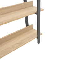 Βιβλιοθήκη Almond pakoworld σε oak-μαύρη απόχρωση 120x29x185εκ Βιβλιοθήκη Almond pakoworld σε oak-μαύρη απόχρωση 120x29x185εκ
