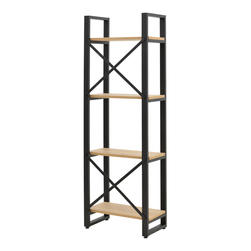 Βιβλιοθήκη Crimson pakoworld σε oak-μαύρη απόχρωση 50x22x150εκ Βιβλιοθήκη Crimson pakoworld σε oak-μαύρη απόχρωση 50x22x150εκ