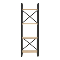 Βιβλιοθήκη Crimson pakoworld σε oak-μαύρη απόχρωση 50x22x150εκ Βιβλιοθήκη Crimson pakoworld σε oak-μαύρη απόχρωση 50x22x150εκ