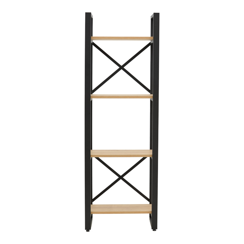 Βιβλιοθήκη Crimson pakoworld σε oak-μαύρη απόχρωση 50x22x150εκ Βιβλιοθήκη Crimson pakoworld σε oak-μαύρη απόχρωση 50x22x150εκ