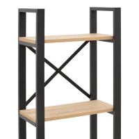 Βιβλιοθήκη Crimson pakoworld σε oak-μαύρη απόχρωση 50x22x150εκ Βιβλιοθήκη Crimson pakoworld σε oak-μαύρη απόχρωση 50x22x150εκ