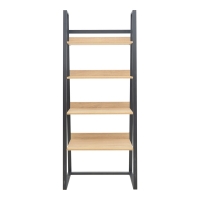 Βιβλιοθήκη Ryder pakoworld σε oak-μαύρη απόχρωση 75x36x185εκ Βιβλιοθήκη Ryder pakoworld σε oak-μαύρη απόχρωση 75x36x185εκ