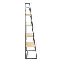 Βιβλιοθήκη Ryder pakoworld σε oak-μαύρη απόχρωση 75x36x185εκ Βιβλιοθήκη Ryder pakoworld σε oak-μαύρη απόχρωση 75x36x185εκ
