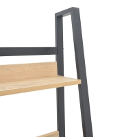 Βιβλιοθήκη Ryder pakoworld σε oak-μαύρη απόχρωση 75x36x185εκ Βιβλιοθήκη Ryder pakoworld σε oak-μαύρη απόχρωση 75x36x185εκ