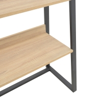 Βιβλιοθήκη Ryder pakoworld σε oak-μαύρη απόχρωση 75x36x185εκ Βιβλιοθήκη Ryder pakoworld σε oak-μαύρη απόχρωση 75x36x185εκ