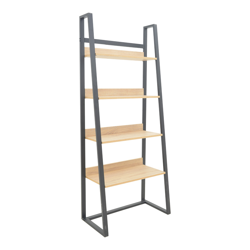 Βιβλιοθήκη Ryder pakoworld σε oak-μαύρη απόχρωση 75x36x185εκ Βιβλιοθήκη Ryder pakoworld σε oak-μαύρη απόχρωση 75x36x185εκ