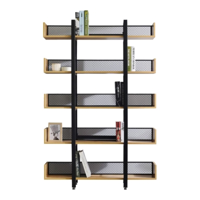 Βιβλιοθήκη Musha pakoworld μέταλλο μαύρο με oak απόχρωση 120x27x185εκ Βιβλιοθήκη Musha pakoworld μέταλλο μαύρο με oak απόχρωση 120x27x185εκ