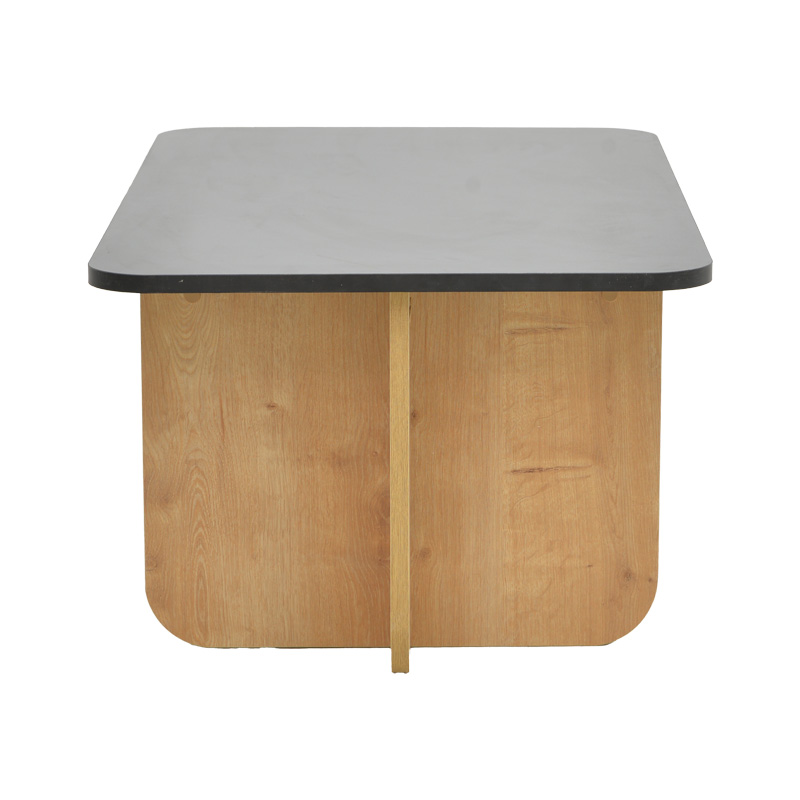 Τραπέζι Beca pakoworld σε oak-μαύρο απόχρωση 100x60x42εκ Τραπέζι Beca pakoworld σε oak-μαύρο απόχρωση 100x60x42εκ
