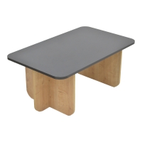 Τραπέζι Beca pakoworld σε oak-μαύρο απόχρωση 100x60x42εκ Τραπέζι Beca pakoworld σε oak-μαύρο απόχρωση 100x60x42εκ